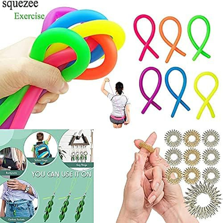 Fidget Toys Sensory Fidget Toys Set Fidget Toys Anti-Anxiety Tools and Special Toys Fidget Toys Relieves Stress Squeeze Toy for Birthday Party Random Color
