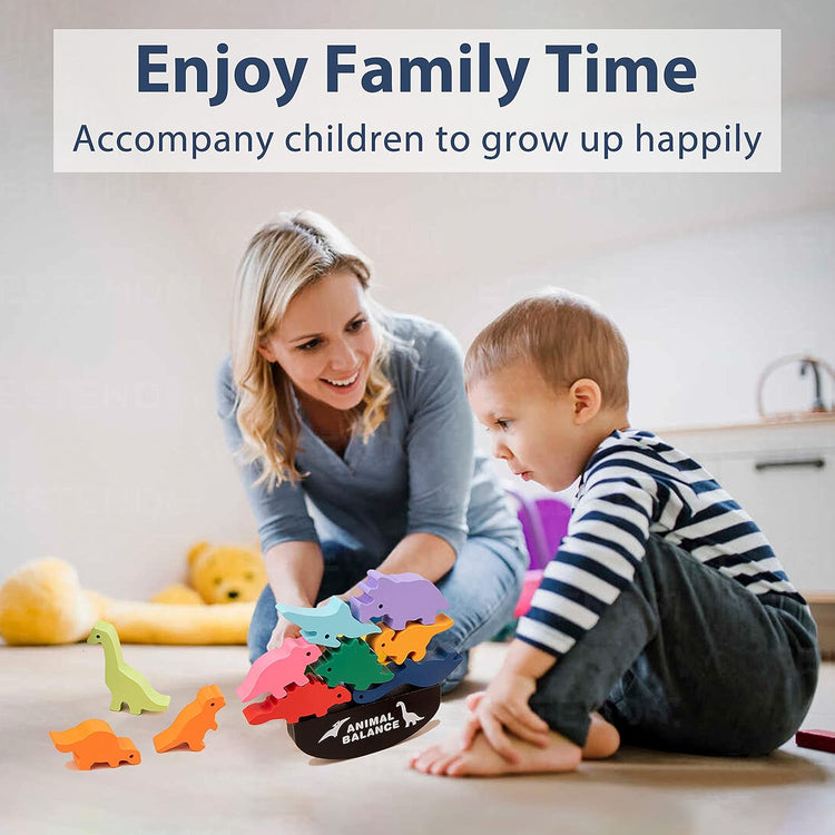 Dinosaur Toys for Kids Boys Toys, Dinosaur Toys Wooden Stacking Games, Toddler Toys for Boys Toys, Montessori Learning Toys Boys Christmas Birthday Gifts Toys