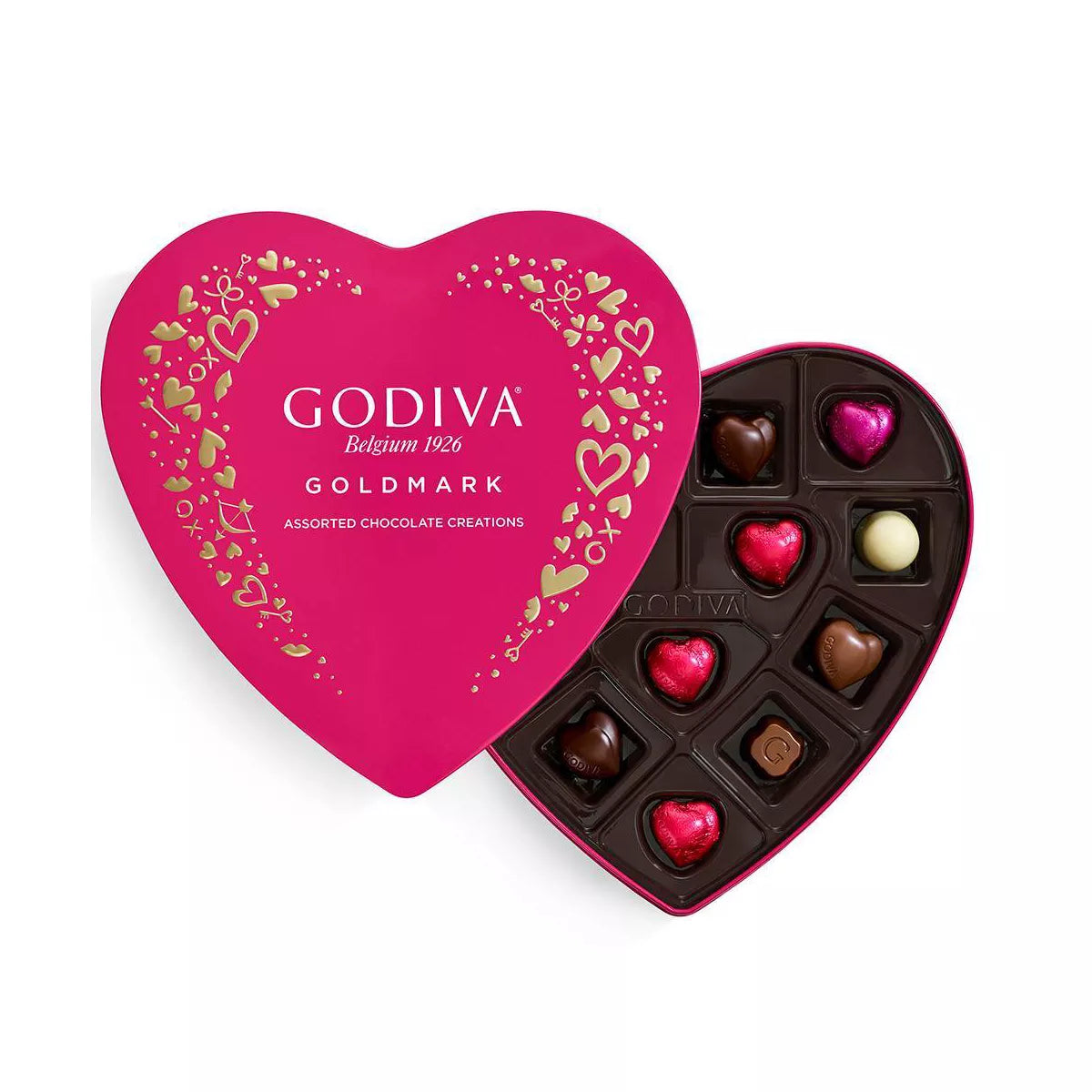Godiva Valentine'S Goldmark Assorted Chocolate Heart Box  - 4Oz