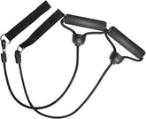 2X Trampoline Resistance Bands,Exercise Bands with Handles Tension Rope Comfortable Arm Bands, Bungee Cord for Indoor Outdoor, 100CM, Black