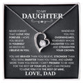 To My Daughter- Love Dad Forever Love Necklace