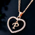 Letter Necklace 26 Letter Zircon Love Necklace Jewelry Love Pendant