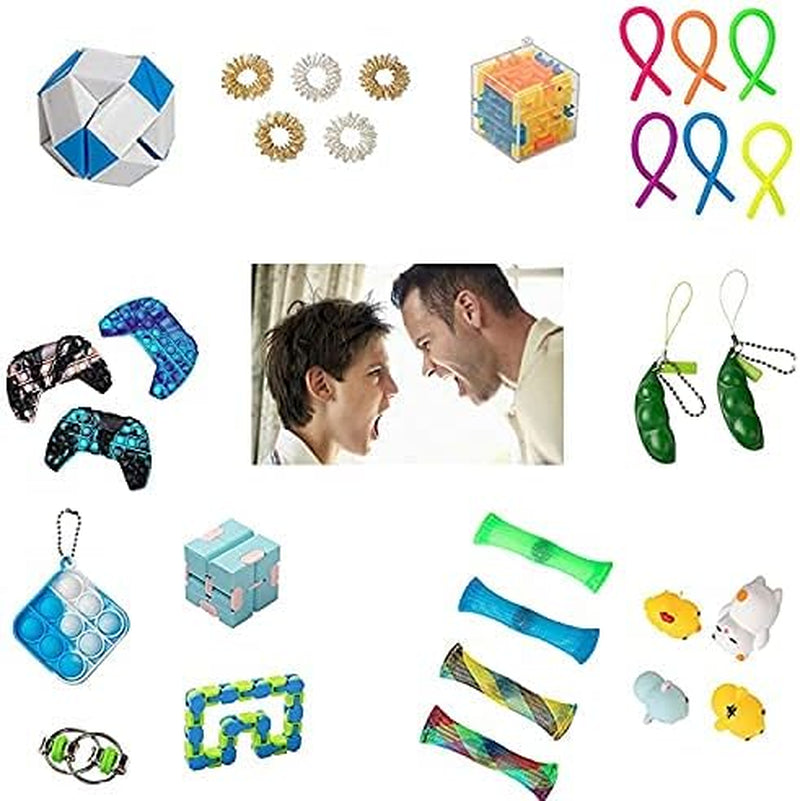 Fidget Toys Sensory Fidget Toys Set Fidget Toys Anti-Anxiety Tools and Special Toys Fidget Toys Relieves Stress Squeeze Toy for Birthday Party Random Color