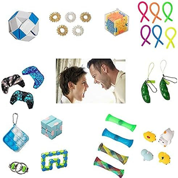 Fidget Toys Sensory Fidget Toys Set Fidget Toys Anti-Anxiety Tools and Special Toys Fidget Toys Relieves Stress Squeeze Toy for Birthday Party Random Color