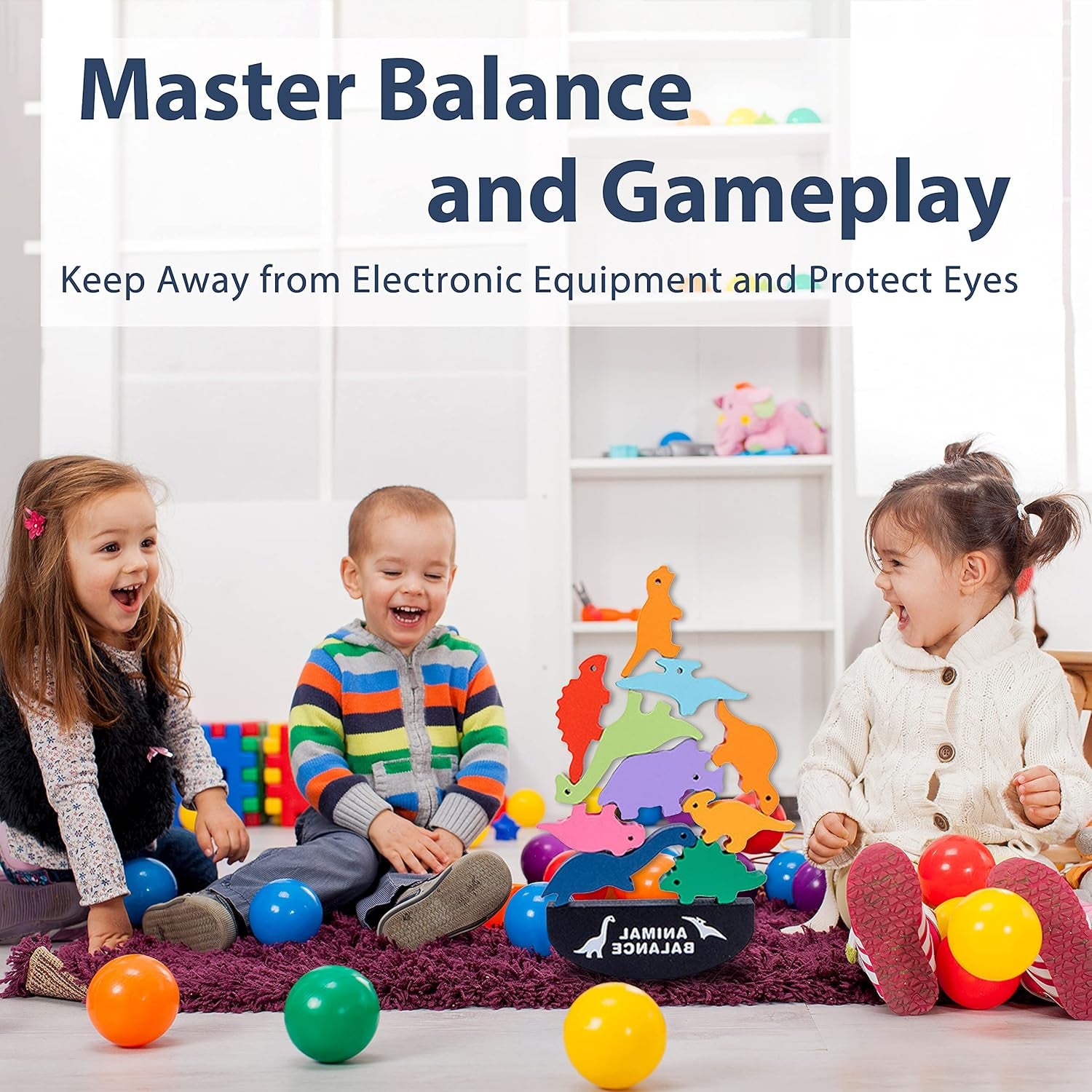 Dinosaur Toys for Kids Boys Toys, Dinosaur Toys Wooden Stacking Games, Toddler Toys for Boys Toys, Montessori Learning Toys Boys Christmas Birthday Gifts Toys