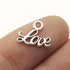 20Pcs 13X10Mm Antique Silver Color Love Word Charm Small Word Love Charm Tiny Love Charm for Jewelry Making