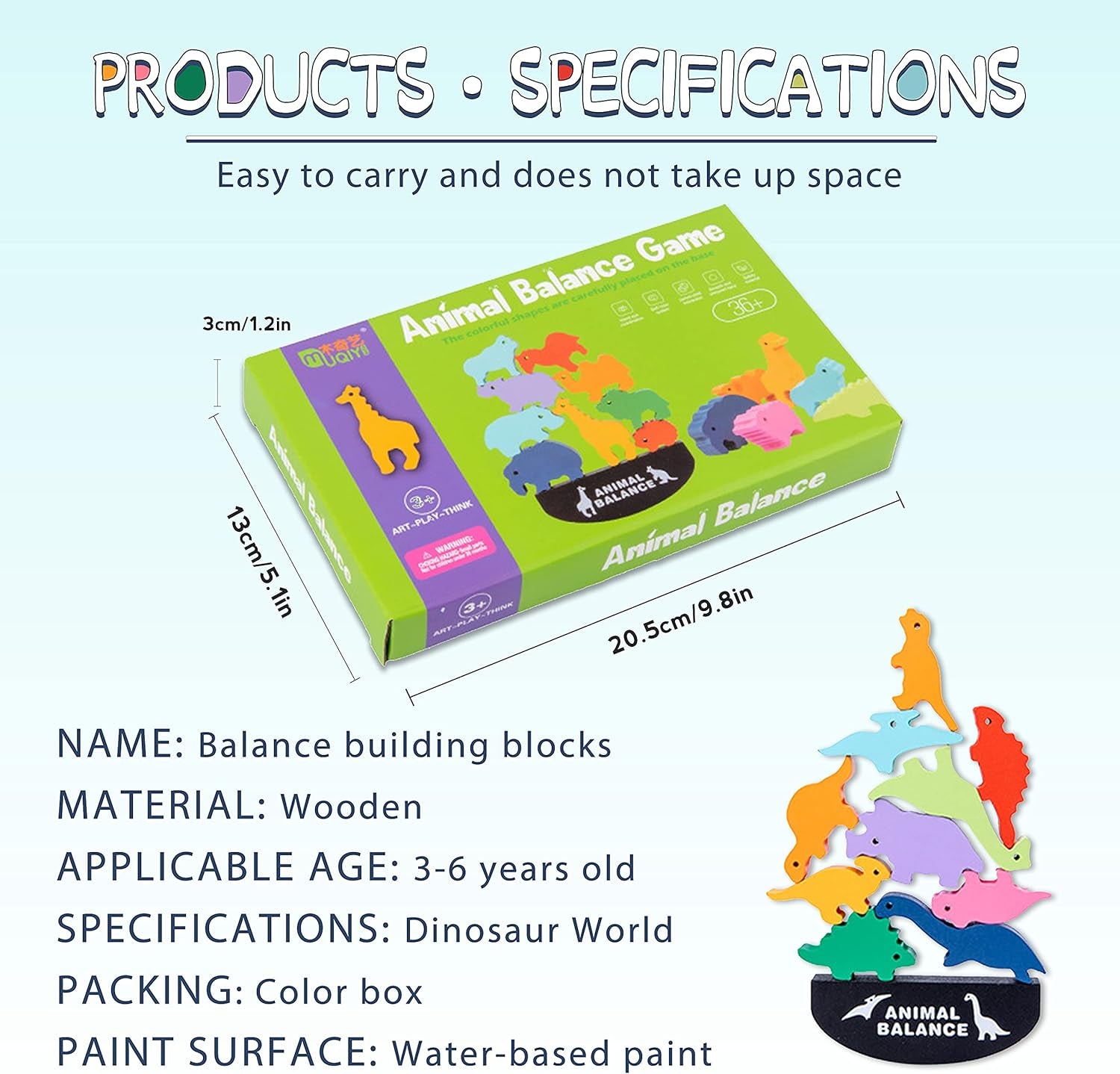 Dinosaur Toys for Kids Boys Toys, Dinosaur Toys Wooden Stacking Games, Toddler Toys for Boys Toys, Montessori Learning Toys Boys Christmas Birthday Gifts Toys