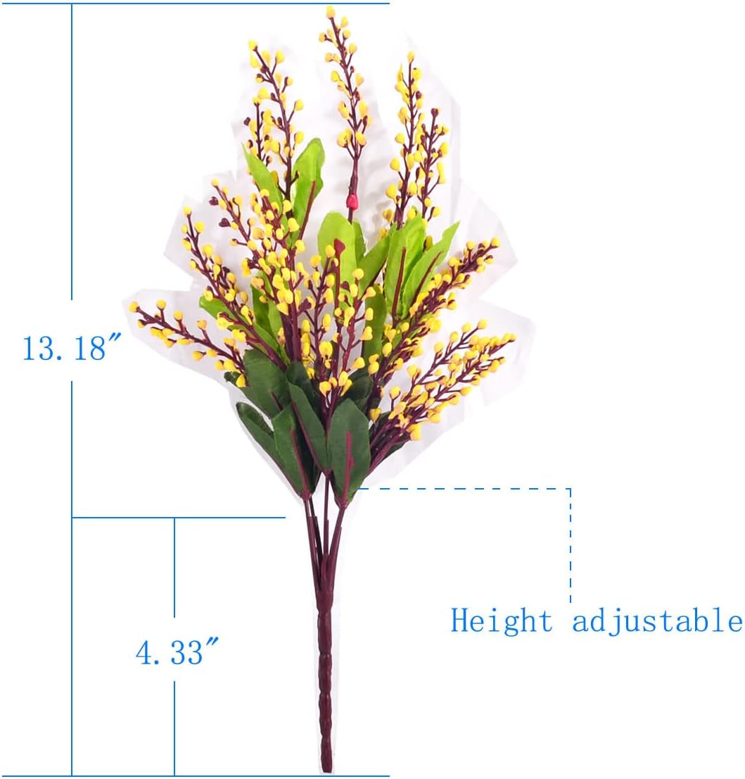 Artificial Flowers Home Kitchen Flowers Decoration Flowers Wedding Party Garden Flowers Indoor outside UV Resistant Realistic Plants Flowers Artificial Flowers 6 Bundles Mix Color Gift Set