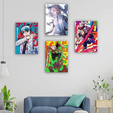 9 Pcs Chainsaw Man Poster Chapter Cover Wall Japan Anime Poster Artwork Painting Wall Art Print for Home Decor Living Room Bedroom Fans Gift (Anime,8X10Inchx9Pcs Unframed)